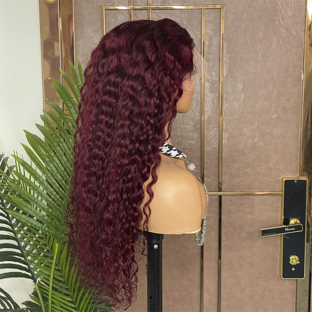 Dark Red 99j Color Lace Wig Straight/Body