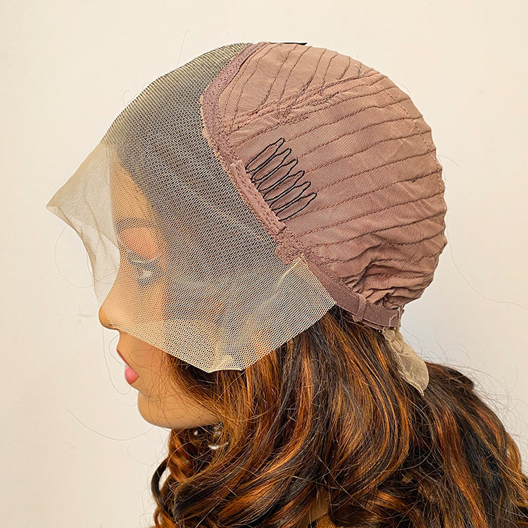 Loose Wave Highlight 1b/30 Lace Frontal Wigs Human Hair